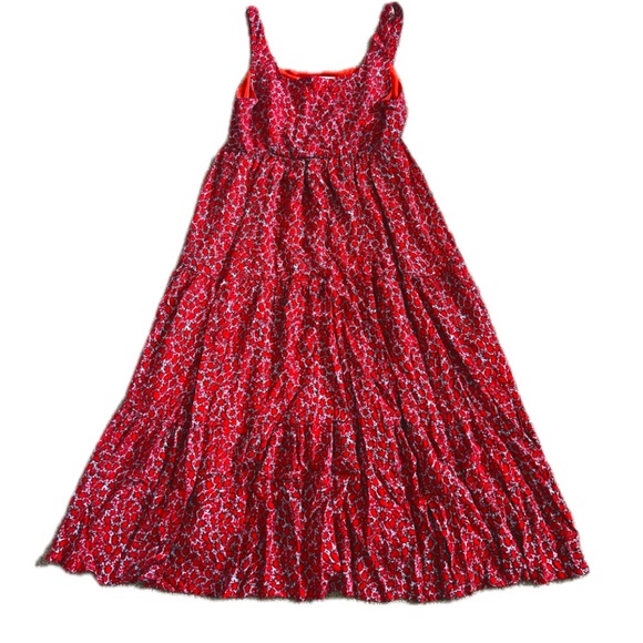 See U Soon Dresses & Skirts - See U soon, Cotton Red floral midi Casual dress. Size: Medium